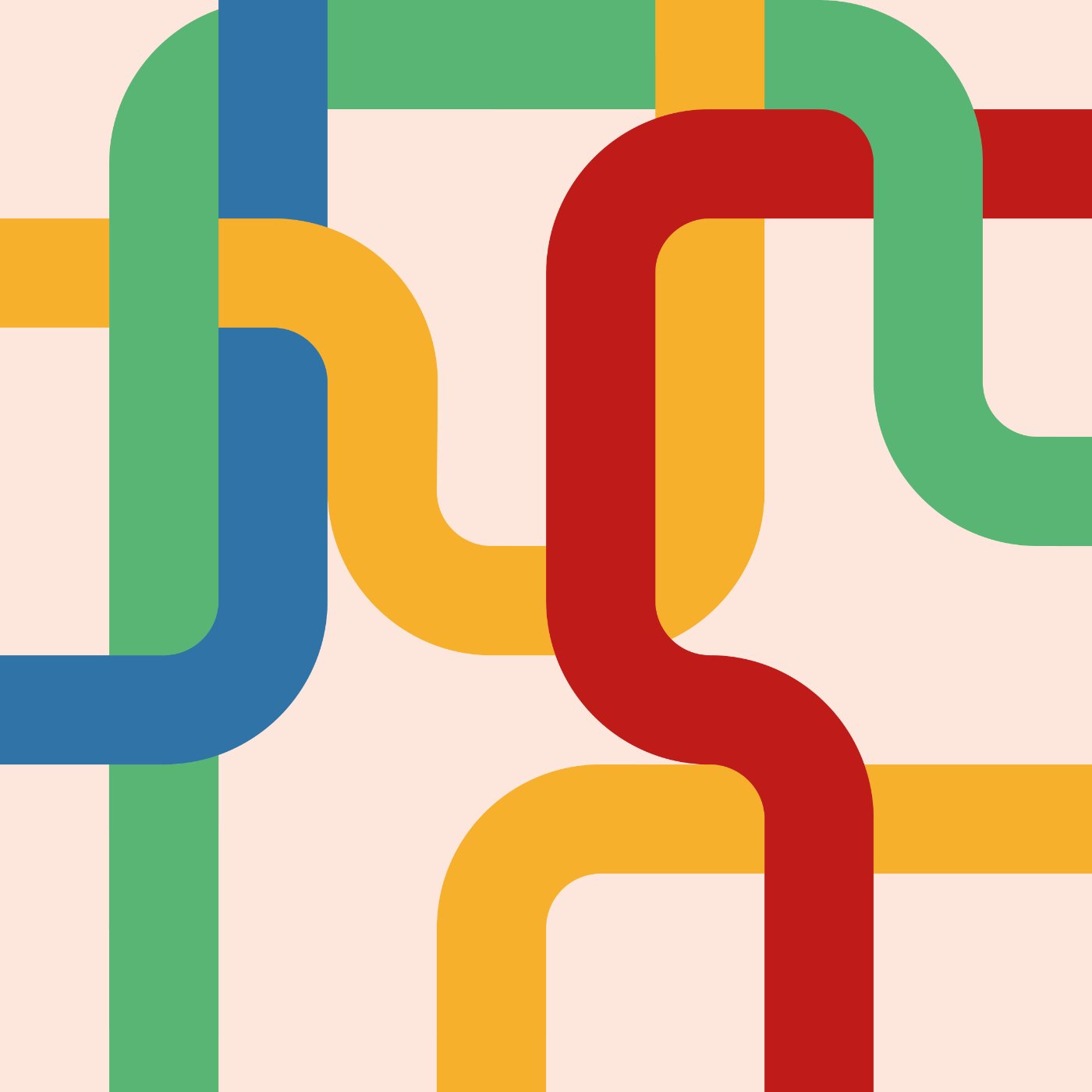 Plan du métro par Romain You — motif de carreau de ciment