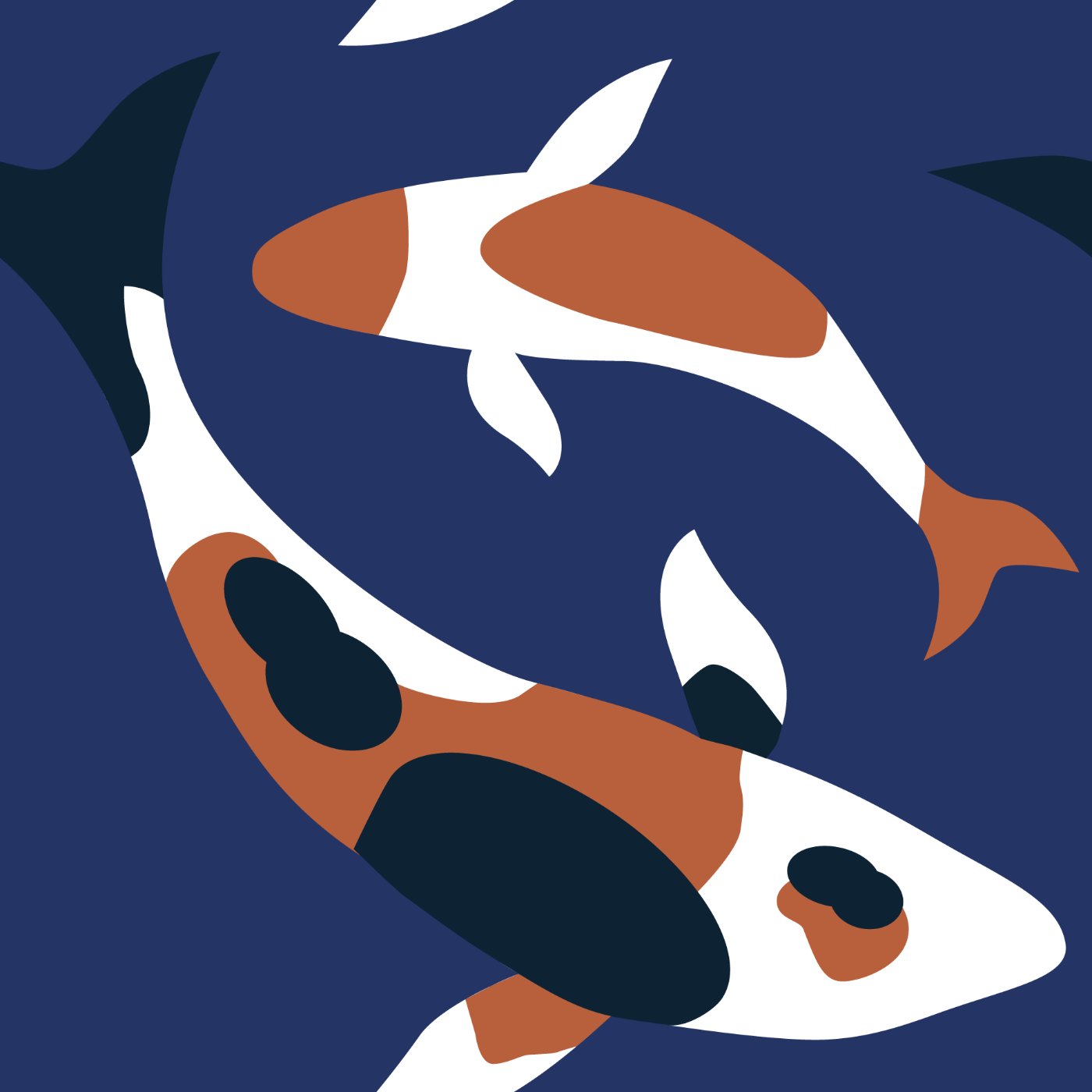 koi par MARINE GOURBIERE — motif de carreau de ciment