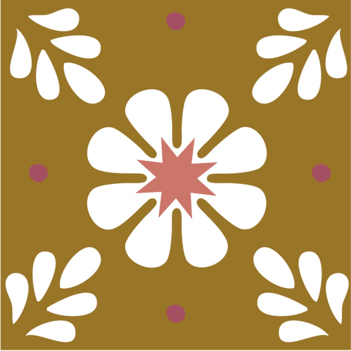 Soul of flowers par Astrid JOURDAN — motif de carreau de ciment