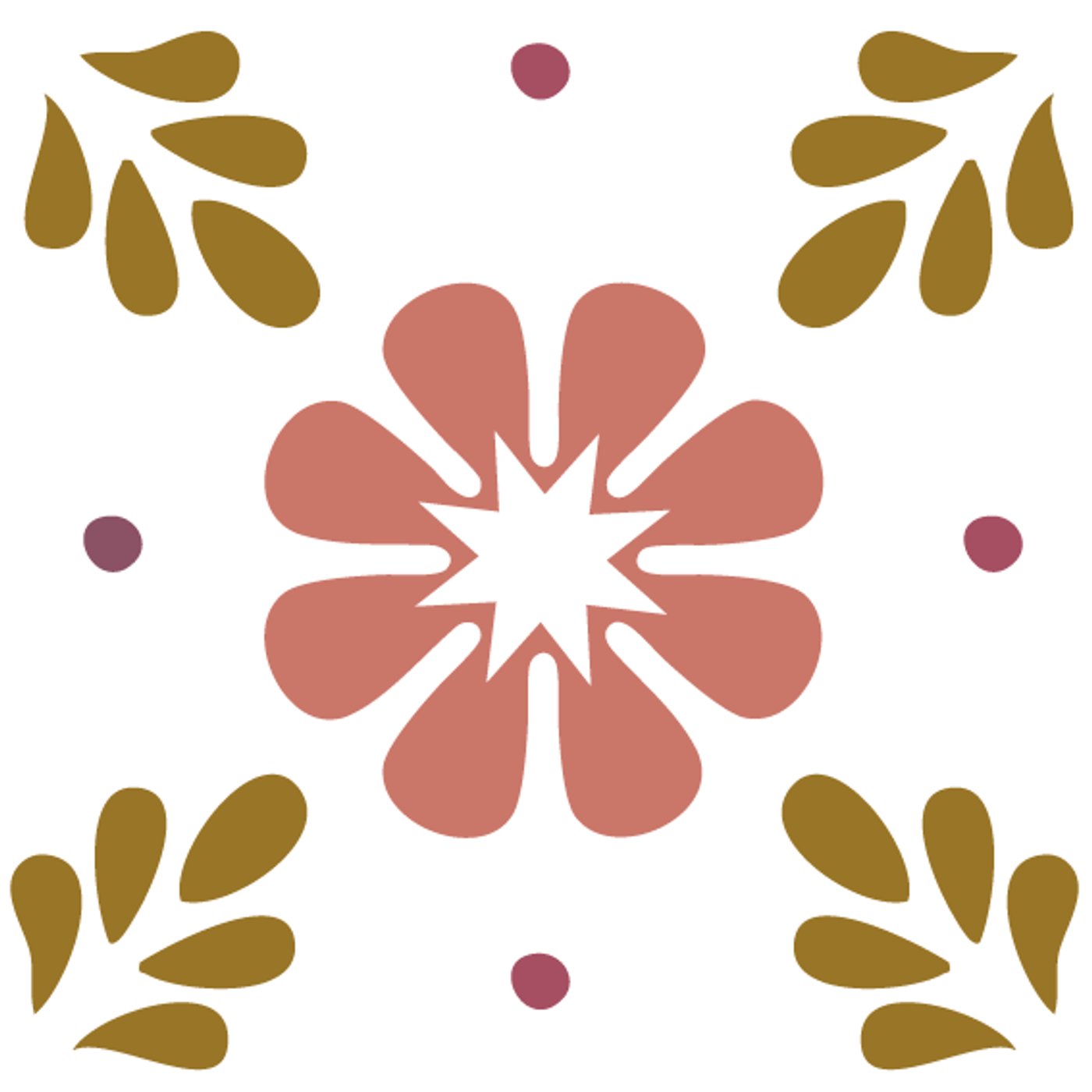 Soul of flowers par Astrid JOURDAN — motif de carreau de ciment
