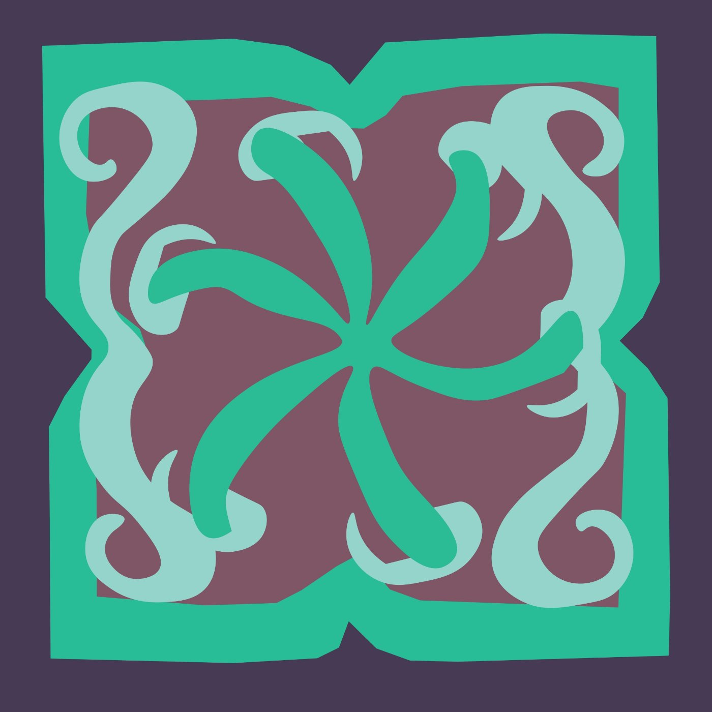 Le jardin de Minuit par Zephylia PERROTIN THELISSON — motif de carreau de ciment