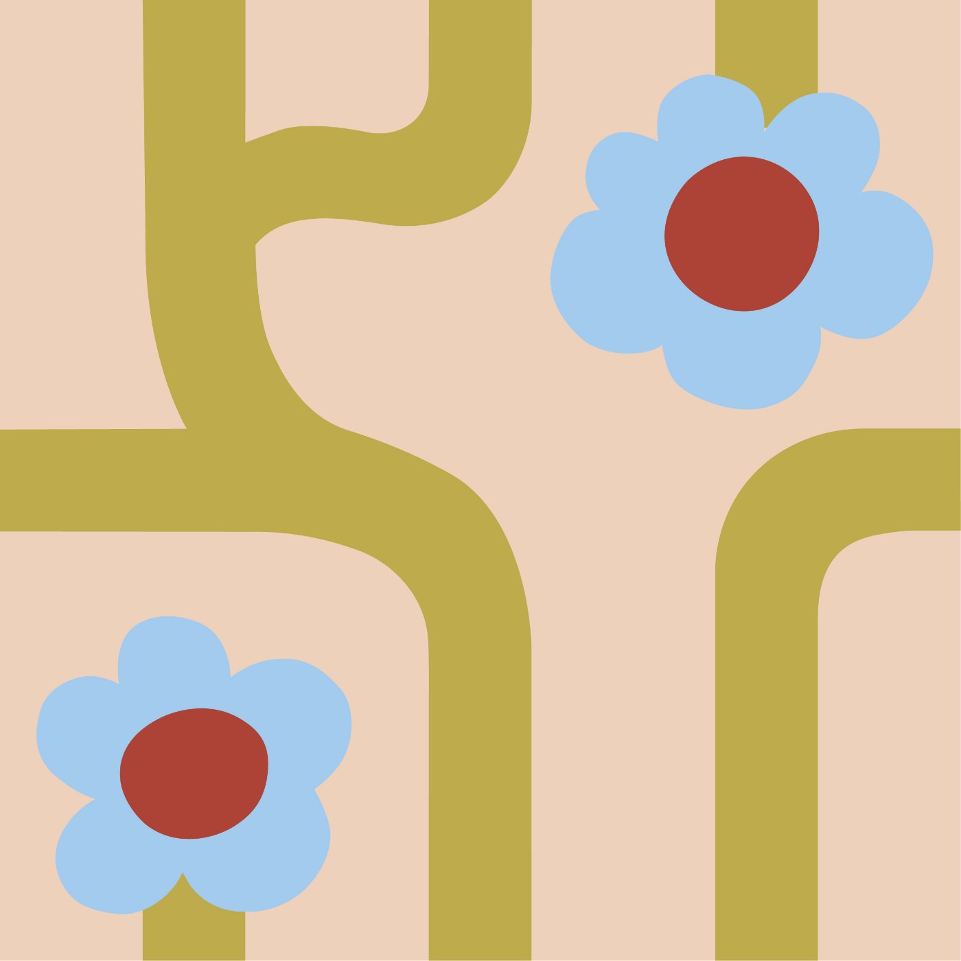 Camélia par Estelle Rodrigues — motif de carreau de ciment