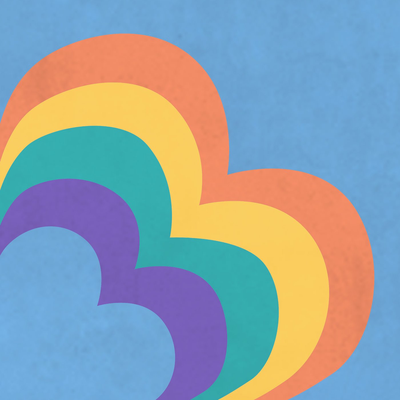 Coeur Arc en ciel par Sarah Pangon — motif de carreau de ciment