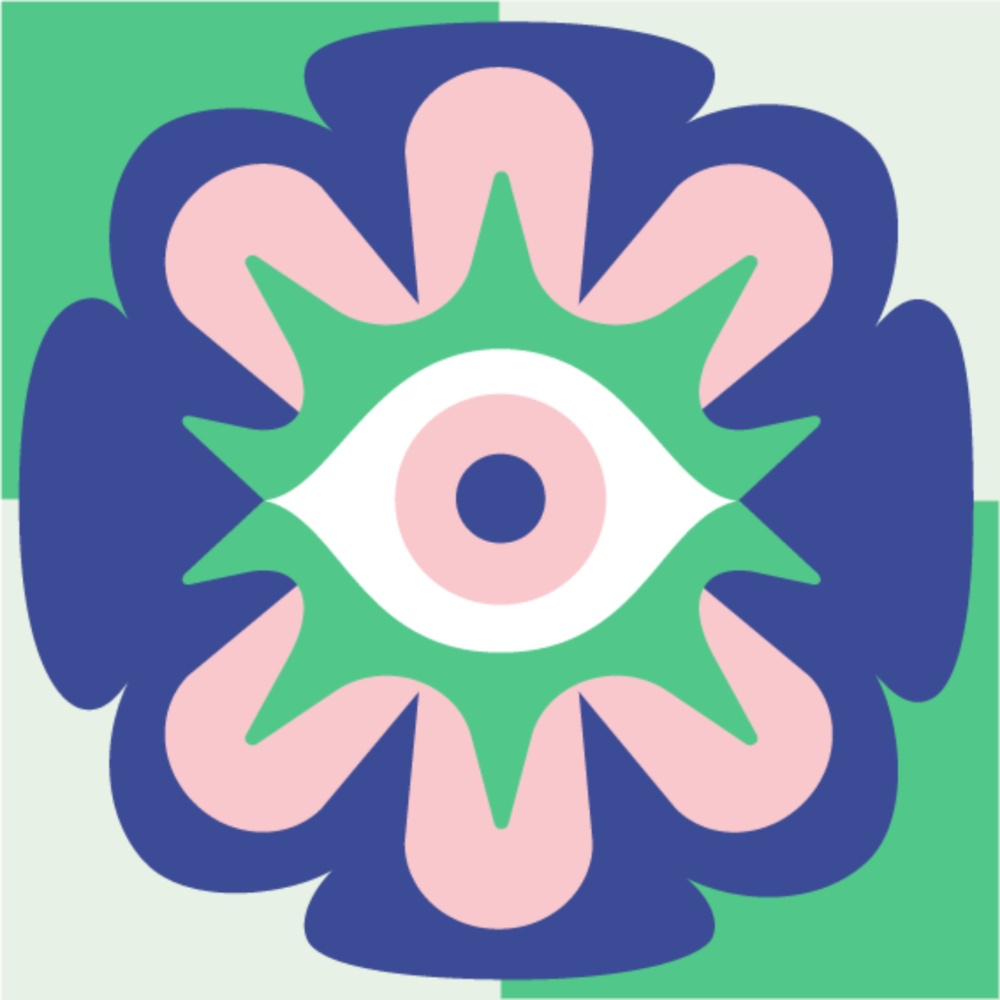 Des Fantômes et Des Fleurs par Amandine Laguet — motif de carreau de ciment