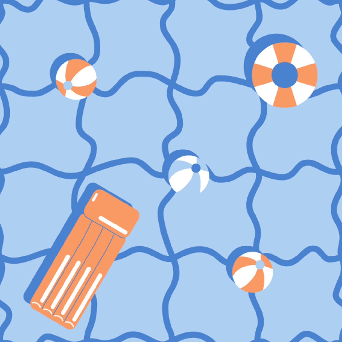 Piscine par Basell — — motif de carreau de ciment