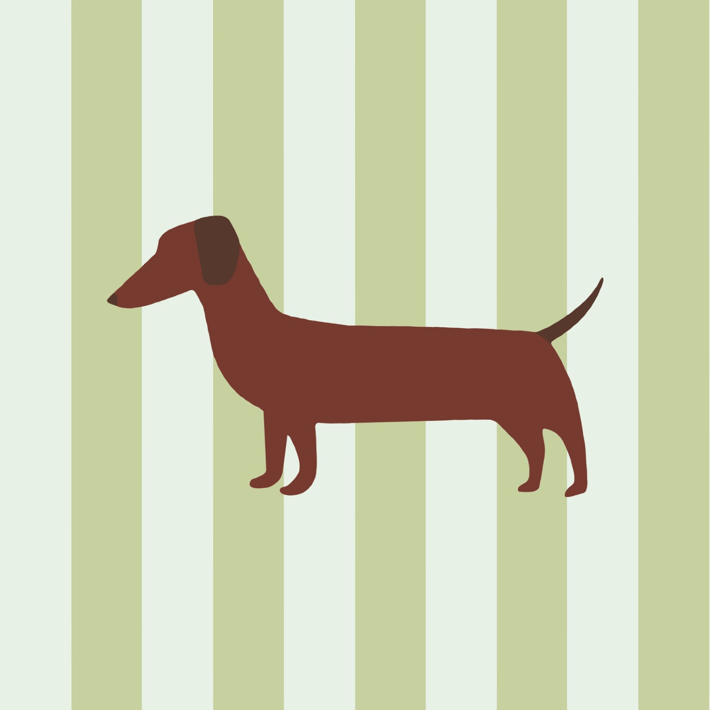 Chien saucisse par Justine SCHOEDER — motif de carreau de ciment